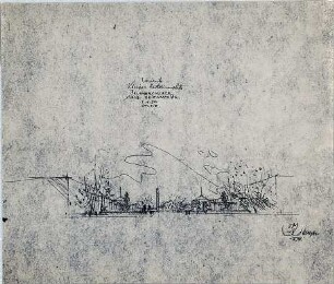 Gsaenger, Gustav; München, Königsplatz, Karolinenplatz; Wiederaufbauplanung - Variante Brunnenanlage in der Arcisstr., Brienner Str. (Studie)