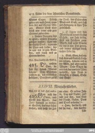 XXXVII. Neujahrslieder.