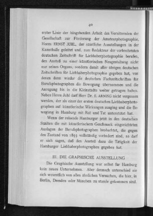 III. Die graphische Ausstellung