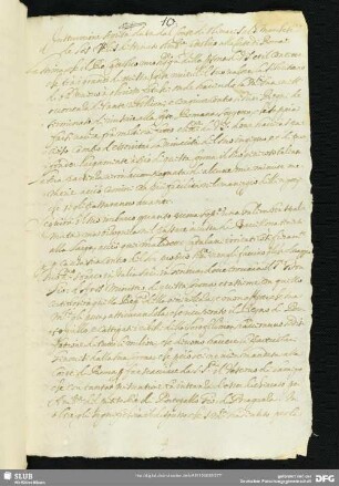 [Faszikel 13:] Istruzione segreta data dal Conte di Olivares al Marchese de los Vélez (Abschrift)
