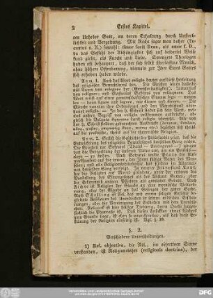 §. 2. Verschiedene Unterscheidungen.
