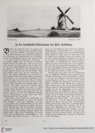 26: Zu den Landschaftsradierungen von Felix Hollenberg