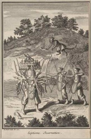 Septieme Incarnation; Teil von Blatt 5 aus: Cérémonies et coutumes religieuses des peuples idolatres, Vol. I.2