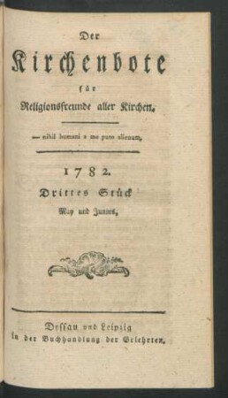 Drittes Stück. May und Junius