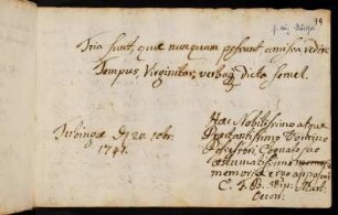 19r, Barner, C. F. Tübingen, 20.12.1741 [Staatsökonom]