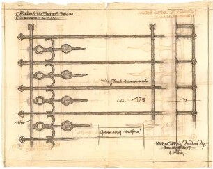 Bestelmeyer, German; Berlin - Wannsee; Landhaus und Gästehaus Dr. Jeidels - Gästehaus, Gitter (Detail)