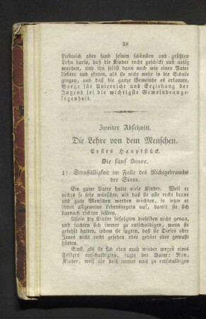 Zweiter Abschnitt. Die Lehre von dem Menschen.
