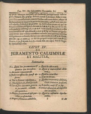 Caput XV. De Iuramento Calumniae Et Malitiae.