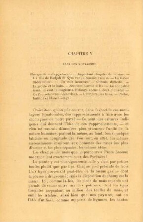 Chapitre V. Dans les montagnes