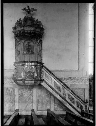 Kirrlach Katholische Pfarrkirche Sankt Cornelius und Cyprian Kanzel (1720)