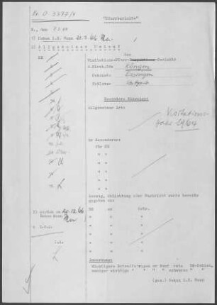 Köngen: Visitationsbericht mit Pfarrbericht 1964