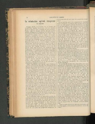 La colonisation agricole européenne.