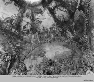 Innendekoration : Bukolische Landschaft mit exotischen Tieren