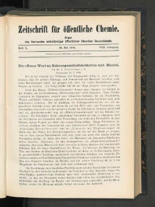 Heft X. 30. Mai 1902.
