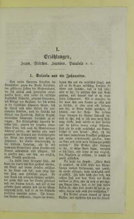 I. Erzählungen, Sagen, Märchen, Legenden, Parabeln etc. etc