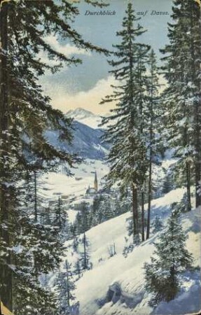 Durchblick auf Davos.