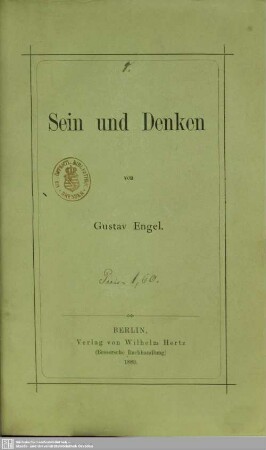 Sein und Denken