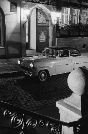 Das Hotel "Gothisches Haus" in Wernigerode bei Nacht