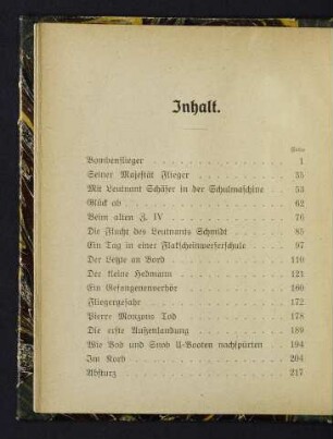 Inhaltsverzeichnis