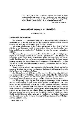 Bildnerische Erziehung in der Volksschule