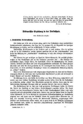 Bildnerische Erziehung in der Volksschule