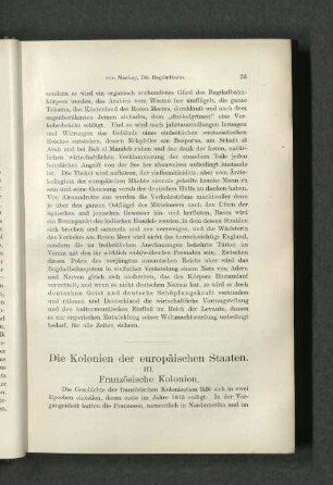 Die Kolonien der europäischen Staaten.