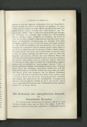 Die Kolonien der europäischen Staaten.
