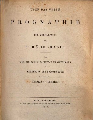 Über das Wesen der Prognathie und ihre Verhältniss zur Schädelbasis