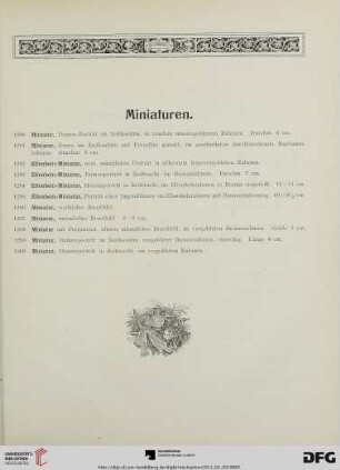 Miniaturen (Nr. 1290-1300)