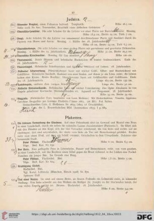 Plaketten (Nr. 534-540a)