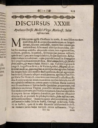 233-245, Discursus XXXIII