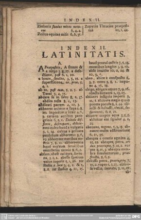 Index II. Latinitatis