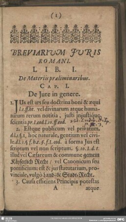 Lib. I. De Materiis praeliminaribus