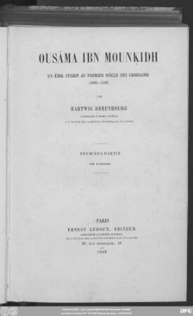 1: Vie d'Ousâma