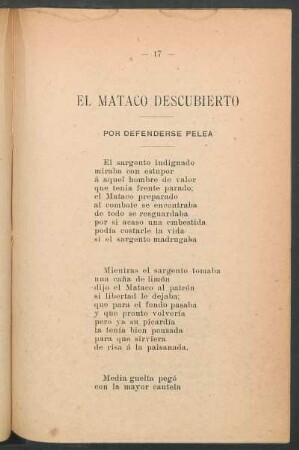 El Mataco descubierto : Por defenderse pelea