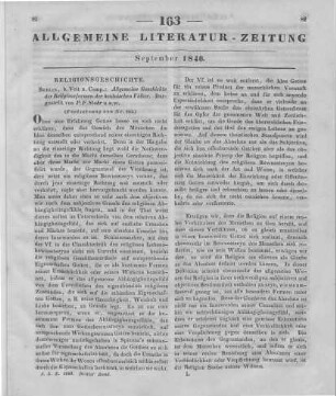 Stuhr, P. F.: Allgemeine Geschichte der Religionsformen der heidnischen Völker. T. 1-2. Berlin: Veit 1836-38 (Fortsetzung von Nr. 162.)