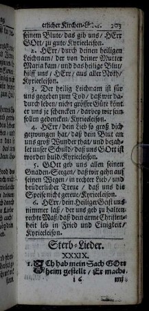 Sterb-Lieder. - Vom geistlichen Kampff und Sieg.