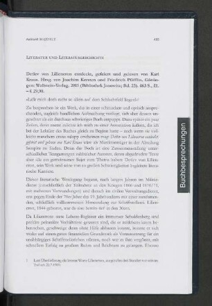 Literatur und Literaturgeschichte.