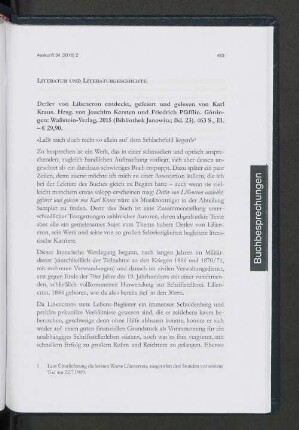 Literatur und Literaturgeschichte.