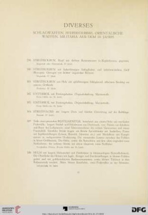 Diverses (Nr. 299-316)