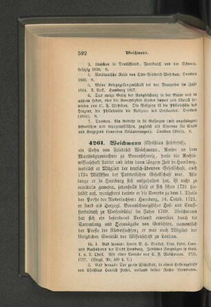 4261. Weichmann (Christian Friedrich)