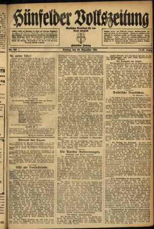 Ausgabe vom Freitag, den 30. Dezember 1921.