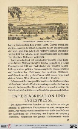 Papierfabrikation und Tagespresse