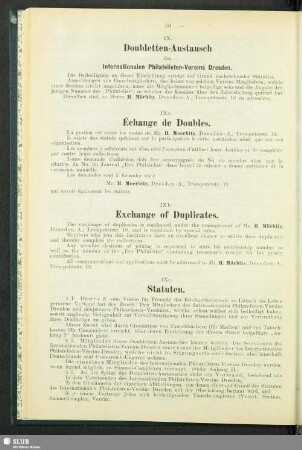 IXa. Èchange de Doubles