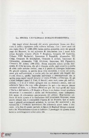 I. La storia universale romano-fiorentina