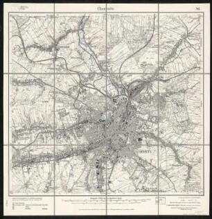 Meßtischblatt 96 : Chemnitz, 1920 : Chemnitz. - Aufgen. 1912, hrsg. 1915, einz. Nachtr. 1920. - 1:25000. - Leipzig, 1920. - 1 Kt.