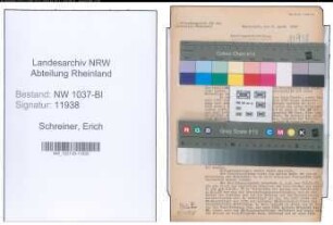 Entnazifizierung Erich Schreiner , geb. 21.03.1908 (Polizeibeamter)