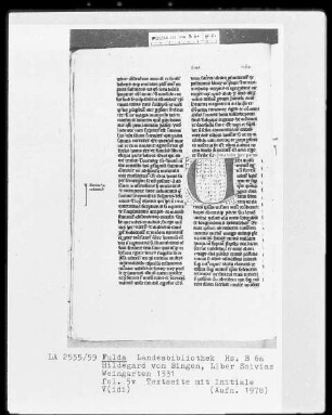 Hildegard von Bingen, Liber Scivias — Initiale V(idi), Folio 5verso