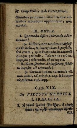 Cap. XIX. De Virtute Heroica.