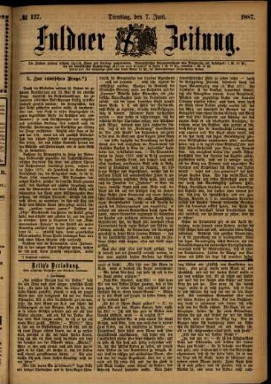 Ausgabe vom Dienstag, den 07. Juni 1887.